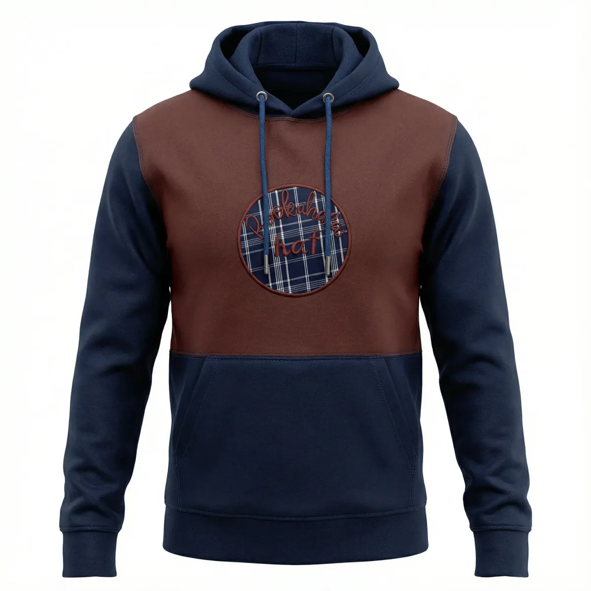 🔥 Brown–Navy Premium Winter Hoodie | Men’s Stylish Warm Hoodie
